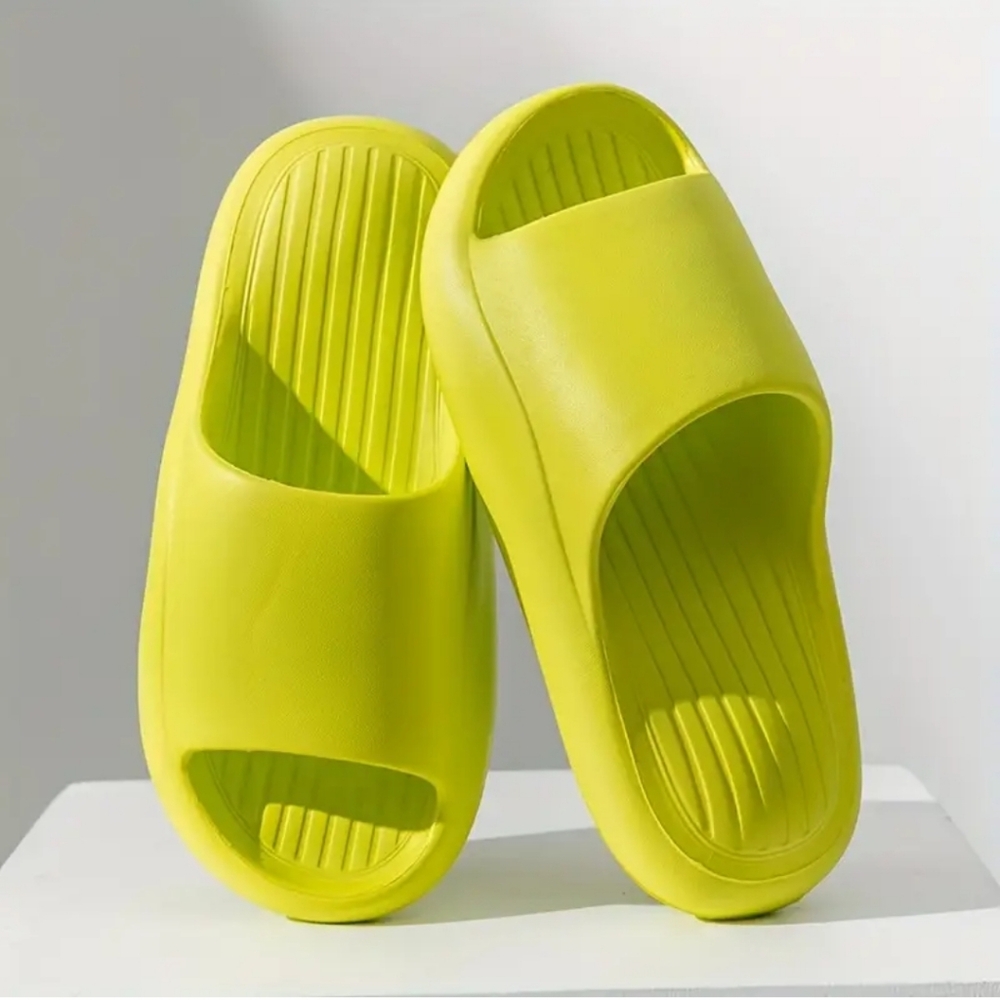 🌺3/$30 Solid Neon Green Color Foam Eva Open Toes Casual Slipper 6-6.5